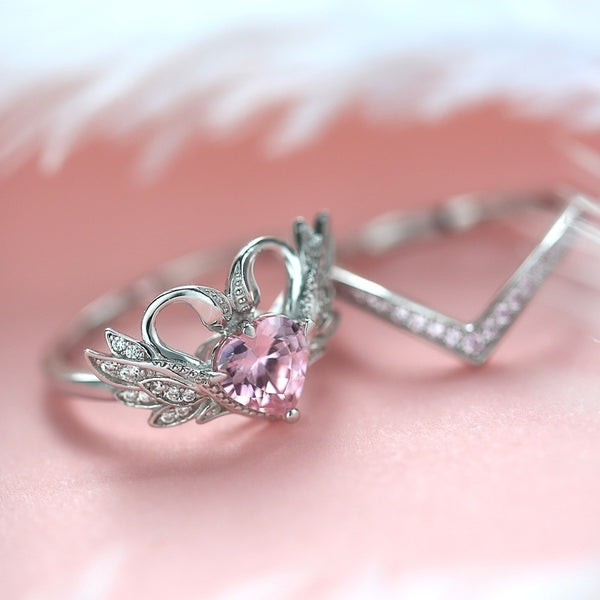 Elegant Beautiful Silver Color Heart Ring