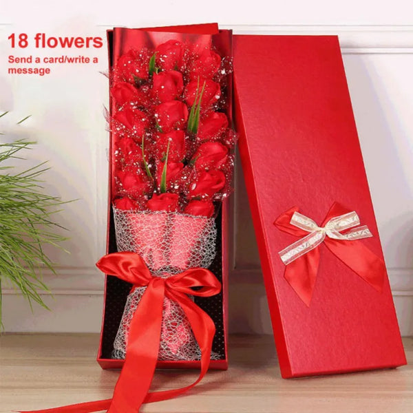 Artificial Soap Flower Rose Bouquet Hand